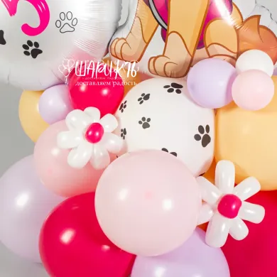 Фигура из шаров с надписью «Скай» («Щенячий патруль») — фото 4